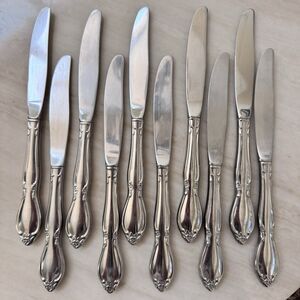 10pc ONEIDA Chatelaine Stainless Dinner Knife Set 8 1/2” Community Betty Crocker